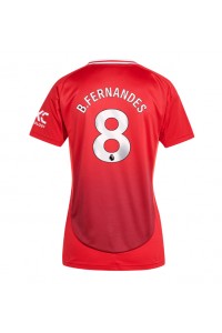 Manchester United Bruno Fernandes #8 Fotballdrakt Hjemme Klær Dame 2024-25 Korte ermer